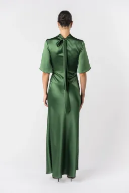 One Fell Swoop Claret Dress Matilda Green Size AU 12 for rent on The Volte - image 5