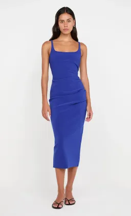 Bec + Bridge Karina Tuck Midi Dress Sapphire in Blue Size 8 for rent on The Volte - image 1