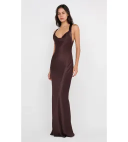 Bec and Bridge Gia Halter Maxi Dress in Dark Chocolate Size XS / AU 6 for rent on The Volte - image 1