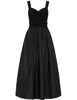 Aje Romarin Black Midi Knit Bodice Dress Size AU 4 for rent on The Volte - image 2