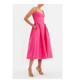 Rebecca Vallance Lyla Midi Dress Hot Pink Size 14 AU for rent on The Volte - image 3