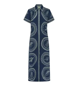 Alemais Oceane Linen Shirtdress in Navy Size L / AU 12 for rent on The Volte - image 4