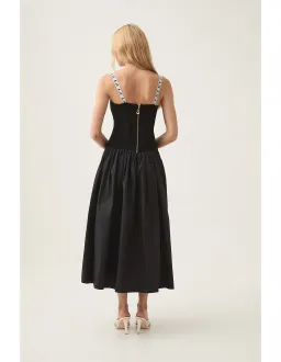 Aje Leana Knit Midi Dress in Black Size M / AU 10 for rent on The Volte - image 3