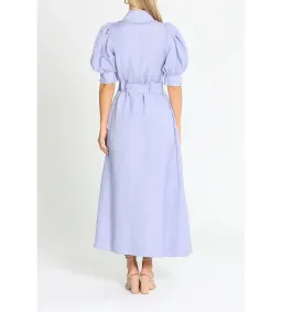 Aje Madeleine Belted Midi Dress in Lilac Size 10/M for rent on The Volte - image 3