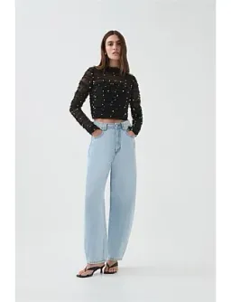 Aje Juniper Crop Top Black Size 8 for rent on The Volte - image 3