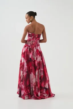 Aje Flora Gown Prismatic Floral Red Size AU 10/M for rent on The Volte - image 7