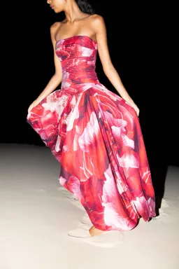 Aje Flora Gown Prismatic Floral Red Size AU 10/M for rent on The Volte - image 4