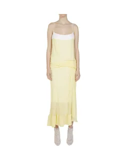 Christopher Esber Waffled Hem Yellow Dress Size AU 8 for rent on The Volte - image 1