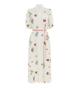 Alemais Atticus Embroidered Midi Shirtdress White Print Size AU 12 for rent on The Volte - image 4