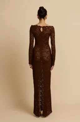 Arcina Ori Monet Gown Brown Size AU 8 for rent on The Volte - image 3