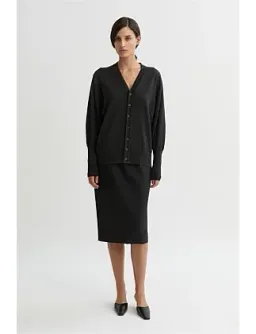 Willow Astrid Wool Pencil Skirt Black Size 6 for rent on The Volte - image 1