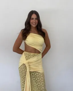 Deconduarte Paridiso Maxi Dress Yellow Size XS/6 for rent on The Volte - image 12