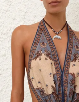 Zimmermann Ascension Plunge Halter Maxi Dress Size 0 / AU 8 for rent on The Volte - image 5