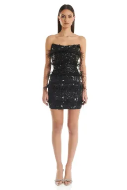 Eliya The Label Tiffany Mini Dress in Black Size AU 10 for rent on The Volte - image 1