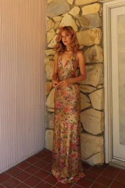 Fait Par Fouch Liana Full Length Dress in Fleur Sequin Size XXS / AU 4 for rent on The Volte - image 1