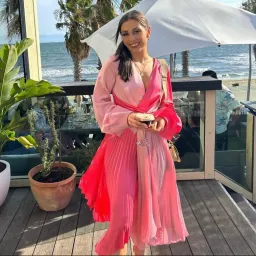 Acler Empire Midi Dress Two Tone Pink Size 10 for rent on The Volte - image 2