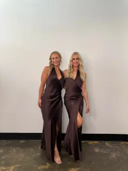 Bec & Bridge Elisia Wrap Maxi Dress in Dark Chocolate  Size AU  8 for rent on The Volte - image 3