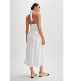 Meshki Harriette Halter Midi Dress in White Size XS / AU 6 for rent on The Volte - image 3