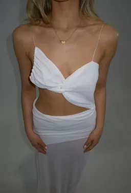 Natalie Rolt Dahlia Maxi Dress in White Size AU 6 for rent on The Volte - image 2