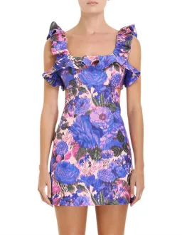 Zimmermann High Tide Floral Purple Mini Dress - Size 0 for rent on The Volte - image 1
