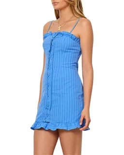 Bec & Bridge Chou Chou Mini Dress Azure Blue Size AU 6 for rent on The Volte - image 2
