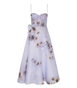 Zimmermann Hypnotic Picnic Midi Dress in Lilac Poppy Size 1 / AU 10 for rent on The Volte - image 4