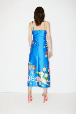 Alemais Guardian Midi Dress Blue Print Size 14 for rent on The Volte - image 2