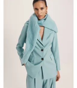 Saba Suki Classic Wool Blazer in Seafoam Size AU 12  for rent on The Volte - image 4