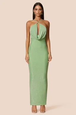 Love Nookie Bianca 2way Halter Gown Green Size AU 6 for rent on The Volte - image 1
