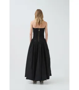 Aje Violette Bubble Hem Maxi Dress Black Size AU 6 for rent on The Volte - image 3