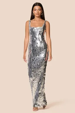 Love Nookie Seraphine Gown in Silver Size M / AU10 for rent on The Volte - image 4
