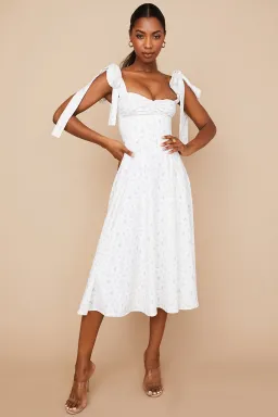 House of CB Alicia Midi Dress in White Size AU 14 for rent on The Volte - image 1