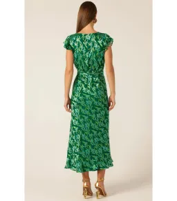 Sacha Drake Fleur De Lys Midi Dress Green Botanical Size AU 12 for rent on The Volte - image 5