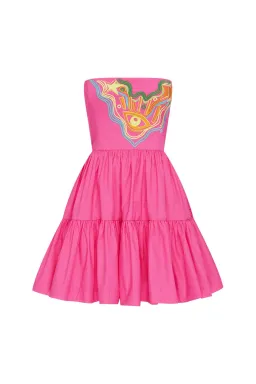 NEW Alemais Celeste Embroidered Mini Dress in Pink Size AU 6 for rent on The Volte - image 4