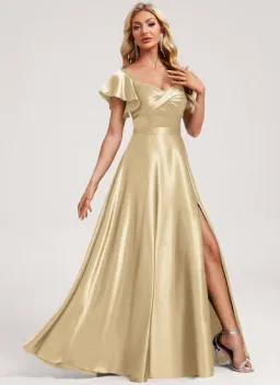 JJ'S House Champagne Dress Gold Size AU22 for rent on The Volte - image 1