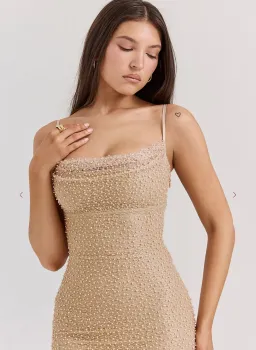 House of CB Calla Seapearl Embellished Maxi Dress Size AU 8 for rent on The Volte - image 1