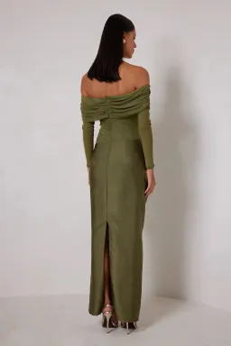 ELLE ZEITOUNE AMY OLIVE MAXI / GREEN / SIZE 8 for rent on The Volte - image 2