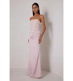 Elle Zeitoune Devin Maxi Dress Blush Pink Size AU 10 for rent on The Volte - image 1