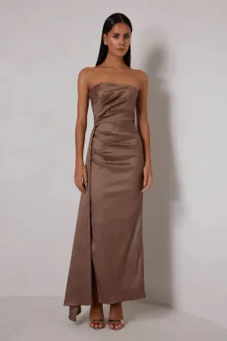 Elle Zeitoune Paulina Maxi Dress Cocoa Size 12 for rent on The Volte - image 1