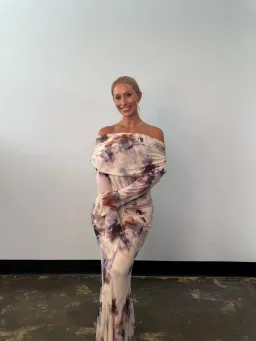 Elle Zeitoune Paige Maxi Dress in Watercolour Bloom Size AU 14 for rent on The Volte - image 1