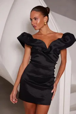 Elle Zeitoune Avi Mini Dress Black Size 8 for rent on The Volte - image 2