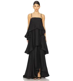 Elliatt Tilly Tiered Maxi Dress in Black Size XS / AU 6 for rent on The Volte - image 1
