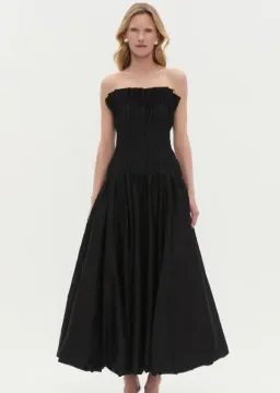 Aje Ivy Bubble Hem Gown in Black Size 6 for rent on The Volte - image 1