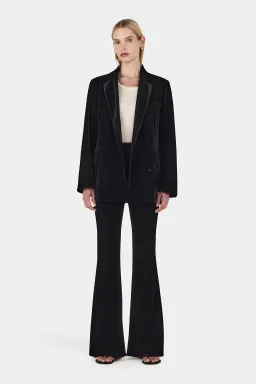 Hansen and Gretel Alistair Velvet Blazer Black Size 12/L for rent on The Volte - image 4
