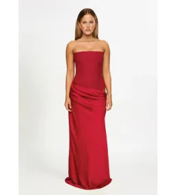Hntr The Label Huxley Gown Maxi Dress In Wine Size AU 8  for rent on The Volte - image 1