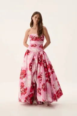 AJE Behold Maxi Dress in Pink Boldly Blooming Size 12 for rent on The Volte - image 1