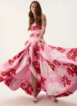 Aje Behold Maxi Dress in Pink Boldly Blooming Size 10 for rent on The Volte - image 1
