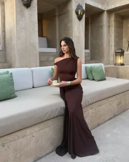 Misha Sisal Maxi Dress Espresso Size 10/M for rent on The Volte - image 3