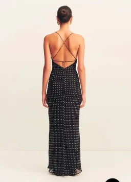 Shona Joy Houston Lace Back Maxi Dress Black Size 10 for rent on The Volte - image 4