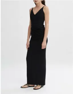 Crepe gown willow black dress  for rent on The Volte - image 2